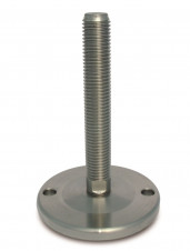 Stainless steel feet – medium load – Stainless steel adjustable feet Ø 120 with holes, fixed screw with 5° tilt, medium load